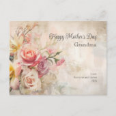  Bloemen Oma Moederdag Briefkaart (Voorkant)