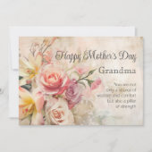 Bloemen Oma Moederdag Kaart (Voorkant)