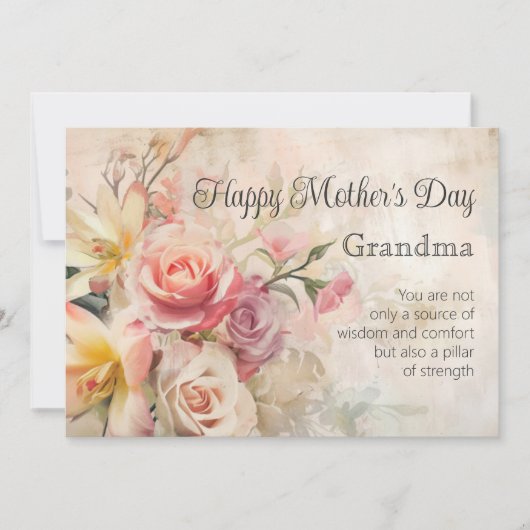  Bloemen Oma Moederdag Kaart (Voorkant)
