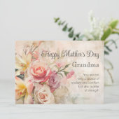  Bloemen Oma Moederdag Kaart (Staand voorkant)