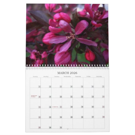 Bloemen Omhoog Sluiten Agenda Kalender (Mar 2026)