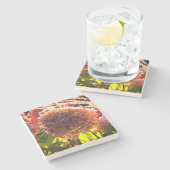 Bloemen: Onderzetter met levendige roze hortensia' (Zijkant)