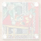 Bloemen Onderzetter van glas (Achterkant)