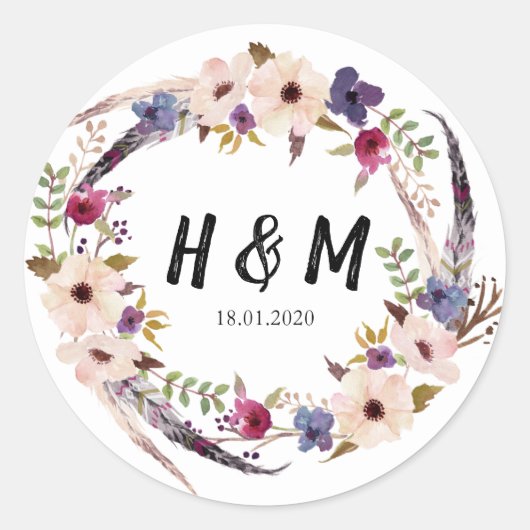 Bloemen onkruid sticker (Voorkant)