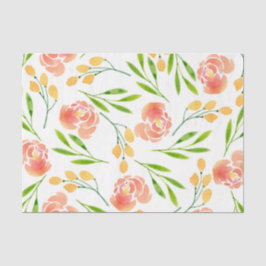 Bloemen (Ontwerp 45 Geel/Oranje Serie) Tissuepapier