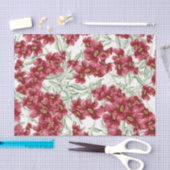 Bloemen (Ontwerp 52 Rode Serie) Tissuepapier (Craft)