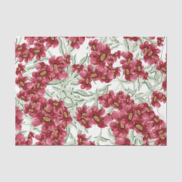 Bloemen (Ontwerp 52 Rode Serie) Tissuepapier