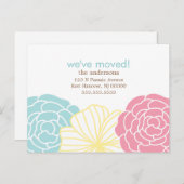 Bloemen ontwerp bewegende aankondigingen aankondigingskaart (Voorkant / Achterkant)