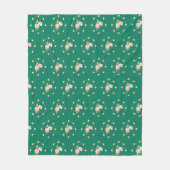 bloemen ontwerp fleece deken (Voorkant)