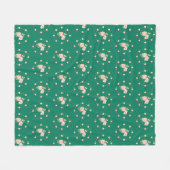 bloemen ontwerp fleece deken (Voorkant (Horizontaal))