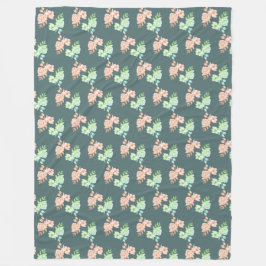 bloemen ontwerp fleece deken
