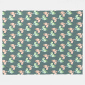 bloemen ontwerp fleece deken (Voorkant (Horizontaal))