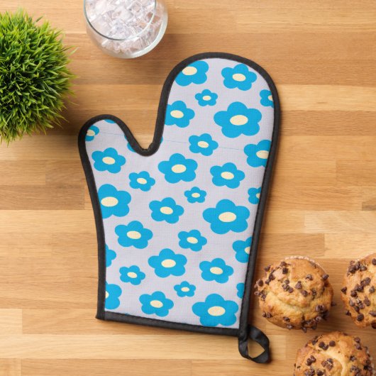 Bloemen ontwerp hittebestendig-bloemig ovenwant (Top down)