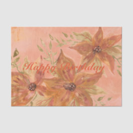 Bloemen ontwerp met koraal tissuepapier