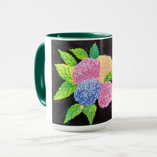 Bloemen ontwerp mok door Rashmi (Voorkant links)