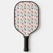 Bloemen ontwerp patroon pickleball paddle (Achterkant)