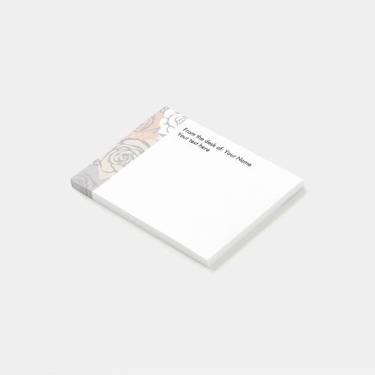 Bloemen Ontwerp van het Bureau van Post-it® Notes (Schuin)