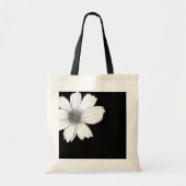 Bloemen ontwerp Zwart-wit Canvas tas (Voorkant)