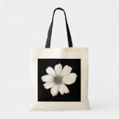 Bloemen ontwerp Zwart-wit Tote Bag (Voorkant)