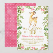 Bloemen onze kleine herten verjaardagsfeestje uitn kaart (Voorkant / Achterkant)
