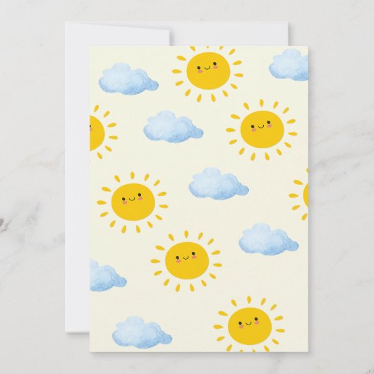 Bloemen Onze Kleine Zonneschijn 1e Verjaardag Zonn Kaart (Achterkant)