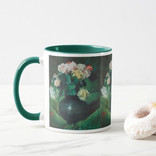 Bloemen (ook bekend als Rozen) door William Merrit Mok (Met donut)