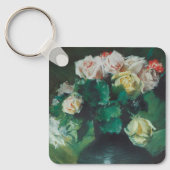 Bloemen (ook bekend als Rozen) door William Merrit Sleutelhanger (Voorkant)