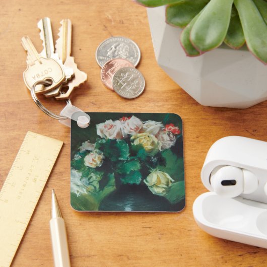 Bloemen (ook bekend als Rozen) door William Merrit Sleutelhanger (Bureau)
