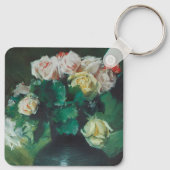 Bloemen (ook bekend als Rozen) door William Merrit Sleutelhanger (Achterkant)