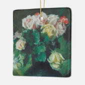 Bloemen (ook bekend als Rozen) van William Merritt Keramisch Ornament (Links)