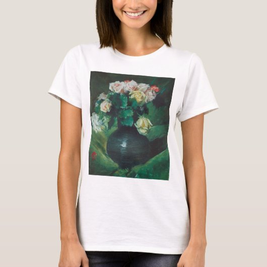 Bloemen (ook bekend als Rozen) van William Merritt T-shirt (Voorkant)
