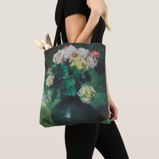 Bloemen (ook bekend als Rozen) van William Merritt Tote Bag (Dichtbij)