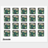Bloemen (ook bekend als Rozen) van William Merritt Vierkante Sticker (Vel)