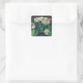 Bloemen (ook bekend als Rozen) van William Merritt Vierkante Sticker (Tas)