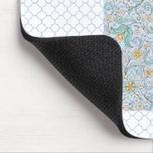 Bloemen Oostelijke Muismat – Zacht Blauwe Achtergr (Hoek)