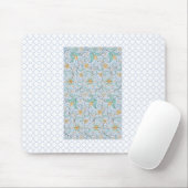 Bloemen Oostelijke Muismat – Zacht Blauwe Achtergr (Met muis)