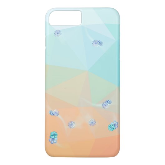 bloemen op abstracte driehoeken Case-Mate iPhone case (Achterkant)