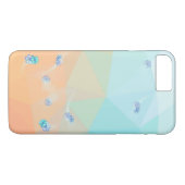 bloemen op abstracte driehoeken Case-Mate iPhone case (Achterkant (Horizontaal))