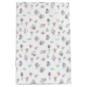 Bloemen op aquarelvlekken medium cadeauzakje (Voorkant)