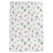 Bloemen op aquarelvlekken medium cadeauzakje (Achterkant)