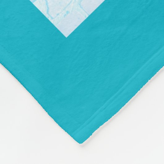 Bloemen op blauw fleece deken (Hoek)