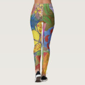 Bloemen op broek leggings (Achterkant)