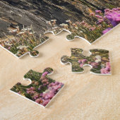 Bloemen op Cliffs of Moher Ireland Puzzle Legpuzzel (Zijkant)