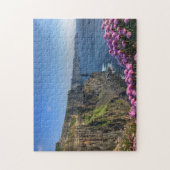 Bloemen op Cliffs of Moher Ireland Puzzle Legpuzzel (Verticaal)