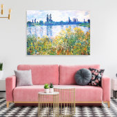 Bloemen op de Banken van Seine Monet Fine Art Canvas Afdruk (Insitu (Woonkamer))