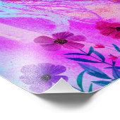 Bloemen op de borst foto afdruk (Hoek)