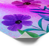 Bloemen op de borst poster (Hoek)