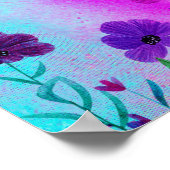 Bloemen op de borst poster (Hoek)