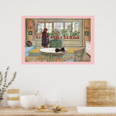 Bloemen op de Druk van het Canvas van het Sill Lar Poster (Keuken)