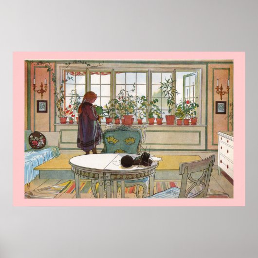 Bloemen op de Druk van het Canvas van het Sill Lar Poster (Voorkant)